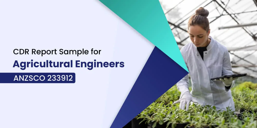 CDR Sample for Agricultural Engineers
